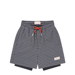 Sealskinz Southwood Quick Dry Fish Print Swim short Navy - Parasol Store
