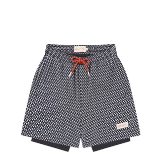 Sealskinz Southwood Quick Dry Fish Print Swim short Navy - Parasol Store