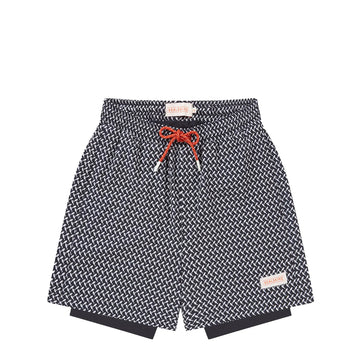 Sealskinz Southwood Quick Dry Fish Print Swim short Navy - Parasol Store