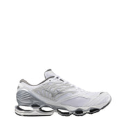 Mizuno Womens Wave Prophecy LS White / Silver / Harbor Mist - Parasol Store