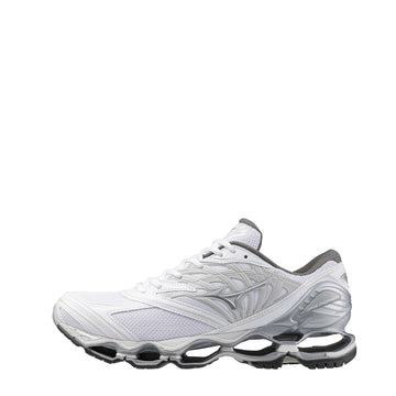 Mizuno Womens Wave Prophecy LS White / Silver / Harbor Mist - Parasol Store