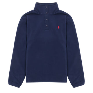 Polo Ralph Lauren Mockneck Pullover Fleece Newport Navy - Parasol Store