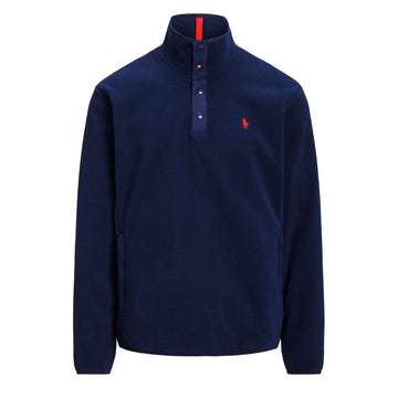 Polo Ralph Lauren Mockneck Pullover Fleece Newport Navy - Parasol Store
