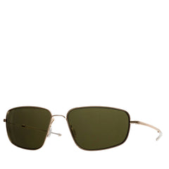 Monokel Eyewear Marathon Sunglasses Gold / Green Polarised Lens