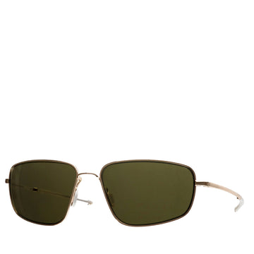 Monokel Eyewear Marathon Sunglasses Gold / Green Polarised Lens
