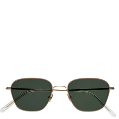 Monokel Eyewear Otis Sunglasses Gold / Green Lens