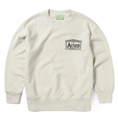 Aries Womens Premium Aged Temple Sweatshirt Off White - Parasol Store