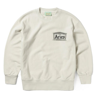 Aries Womens Premium Aged Temple Sweatshirt Off White - Parasol Store
