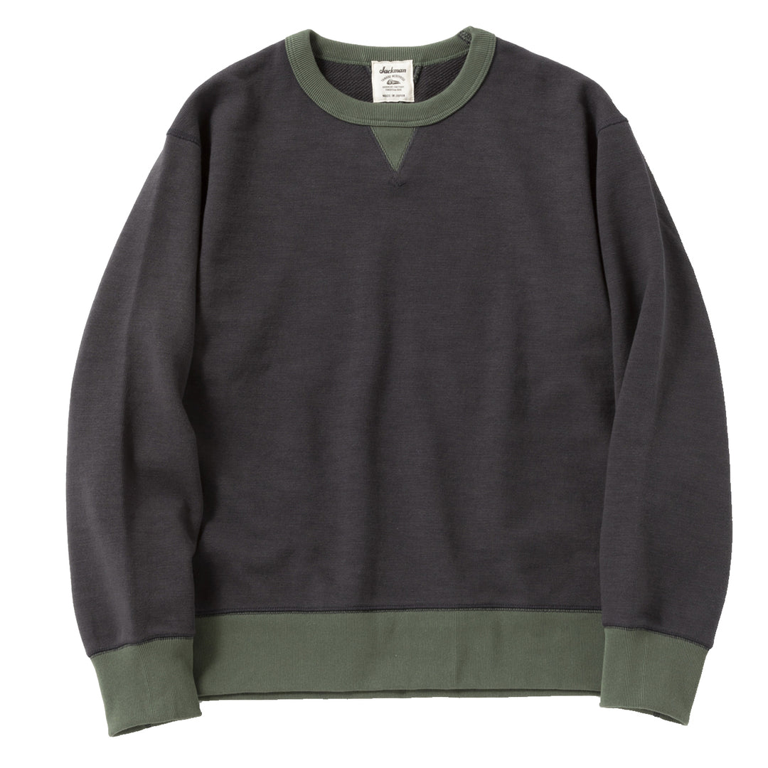 Jackman GG Sweat Crewneck Ink Black / Green - Parasol Store