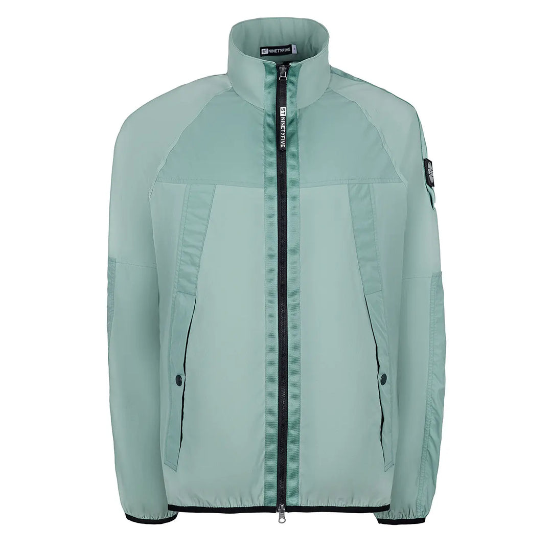 ST95 4 Way Stretch Zip Through Mid Green ST95