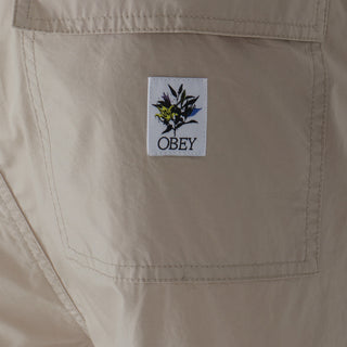 Obey Womens Mina Parachute Pant Silver Grey Obey