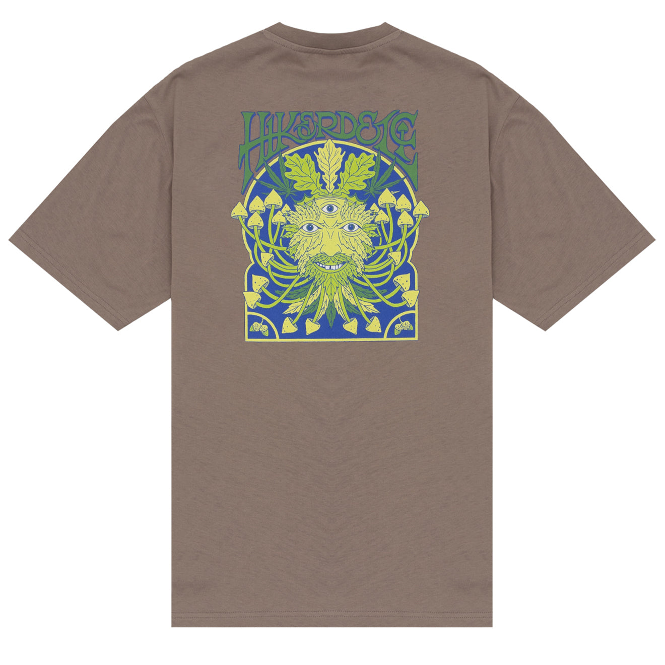 Hikerdelic Green Man SS T-Shirt - Mushroom - Parasol Store