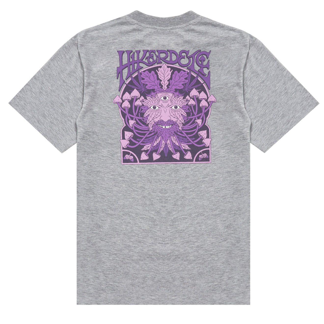 Hikerdelic Green Man SS T-Shirt - Grey Marl - Parasol Store