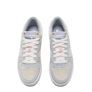 Diadora Womens Magic Basket Low Suede Trainer Arctic Ice / Whisper White Diadora