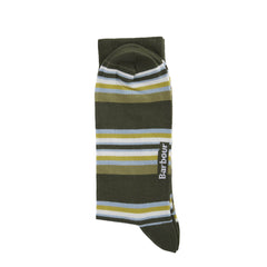 Barbour Summer Stripe 2 Pack Socks Olive / Navy Stripe