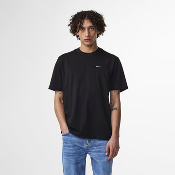 NN07 Adam Casual Logo Pima T-shirt Black - Parasol Store
