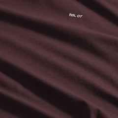 NN07 Adam Casual Logo Pima T-shirt Wine Red - Parasol Store