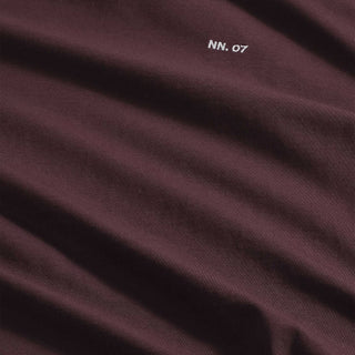 NN07 Adam Casual Logo Pima T-shirt Wine Red - Parasol Store
