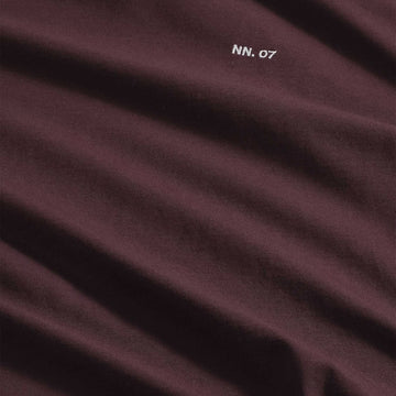 NN07 Adam Casual Logo Pima T-shirt Wine Red - Parasol Store