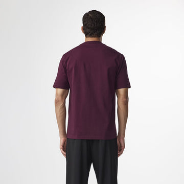NN07 Adam Casual Logo Pima T-shirt Wine Red - Parasol Store