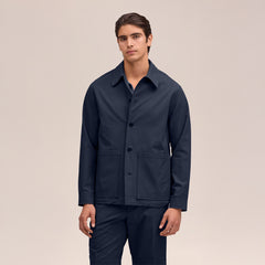 NN07 Blaze Overshirt Navy Blue