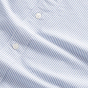 NN07 Colby BD Logo Regular Fit Oxford Shirt Blue Stripe