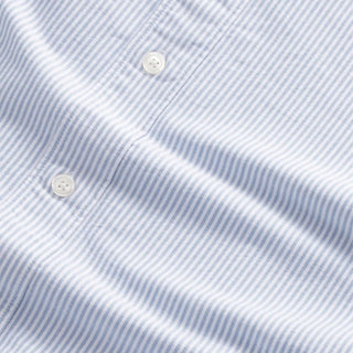 NN07 Colby BD Logo Regular Fit Oxford Shirt Blue Stripe