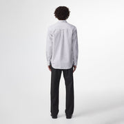 NN07 Colby BD Logo Regular Fit Oxford Shirt Brown Stripe