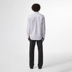 NN07 Colby BD Logo Regular Fit Oxford Shirt Brown Stripe - Parasol Store
