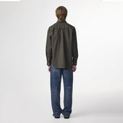 NN07 Colby BD Logo Regular Fit Oxford Shirt Dark Army
