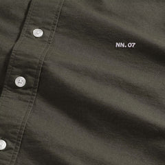 NN07 Colby BD Logo Regular Fit Oxford Shirt Dark Army - Parasol Store
