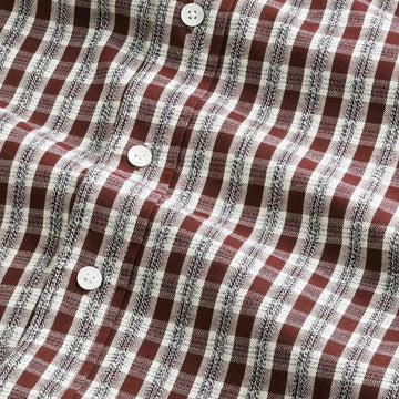 NN07 Colby Mouline Shirt Wine Check - Parasol Store