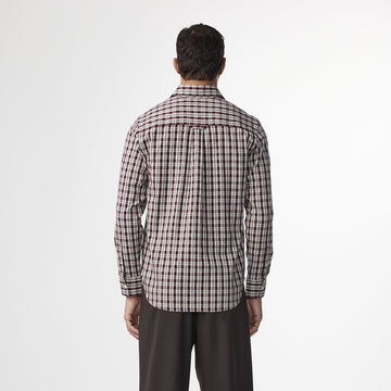 NN07 Colby Mouline Shirt Wine Check - Parasol Store