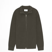 NN07 Danny Full Zip Knit Dark Army