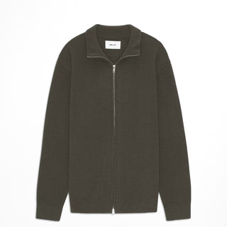 NN07 Danny Full Zip Knit Dark Army