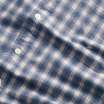 NN07 Deon Flannel Shirt Blue Check - Parasol Store