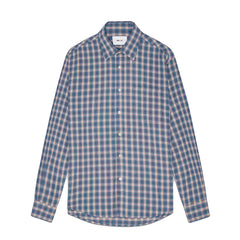 NN07 Deon Flannel Shirt Blue Check - Parasol Store