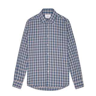 NN07 Deon Flannel Shirt Blue Check