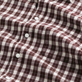 NN07 Deon Flannel Shirt Wine Check