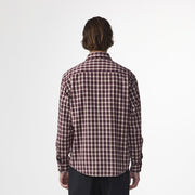 NN07 Deon Flannel Shirt Wine Check