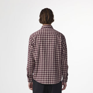 NN07 Deon Flannel Shirt Wine Check