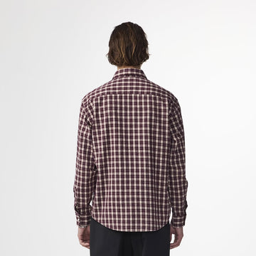 NN07 Deon Flannel Shirt Wine Check - Parasol Store