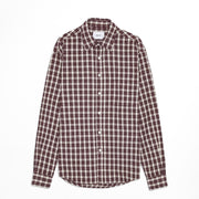 NN07 Deon Flannel Shirt Wine Check