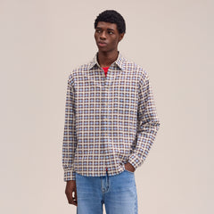 NN07 Deon Shirt Blue Check