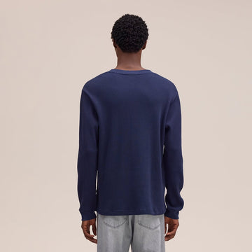 NN07 Jett L/S Tee Navy Blue - Parasol Store