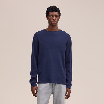 NN07 Jett L/S Tee Navy Blue - Parasol Store
