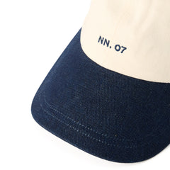 NN07 Logo Cap Raw Indigo