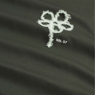 NN07 Pedro Embroidery Organic Cotton T-Shirt Dark Army