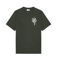 NN07 Pedro Embroidery Organic Cotton T-Shirt Dark Army - Parasol Store