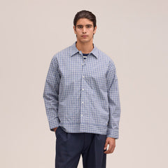 NN07 Reed Shirt Blue Check - Parasol Store
